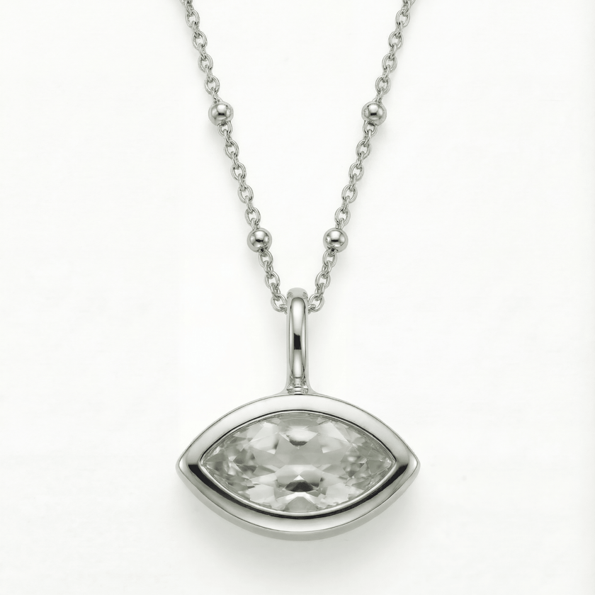 Siren’s Teardrop Green Quartz Necklace - Gold or Silver