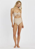 Sisstr Wave Garden Strapless One Piece Cheeky
