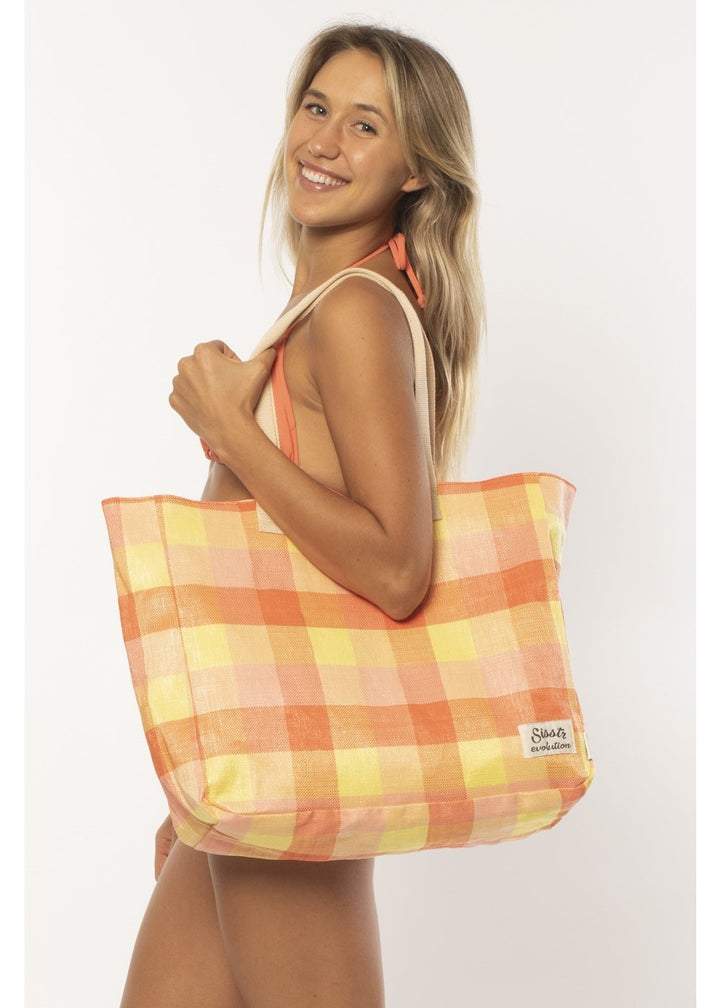 Sisstr Beach Plaid Tote
