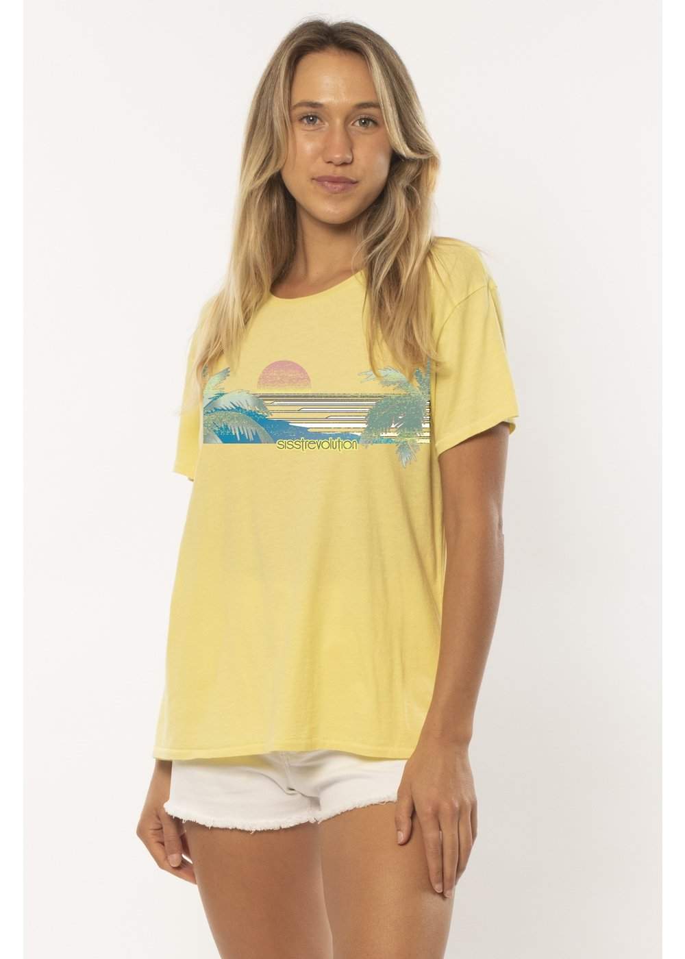 Sisstrevolution Lines Ss Knit Tee
