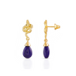 Medusa Small Gemstone Drop Earrings Lapis
