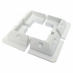 Solar panel mounting set with corner brackets, side brackets and a waterproof cable gland