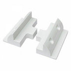 Solar panel mounting set with corner brackets, side brackets and a waterproof cable gland