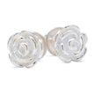 Rose Flower Silver Stud Earrings