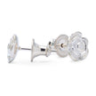 Rose Flower Silver Stud Earrings