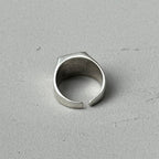 Solid Square Silver Signet Ring