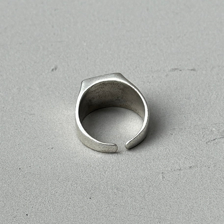 Solid Square Silver Signet Ring