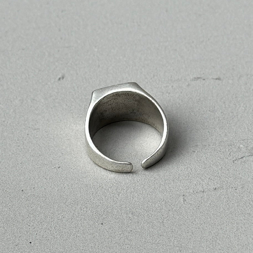Solid Square Silver Signet Ring