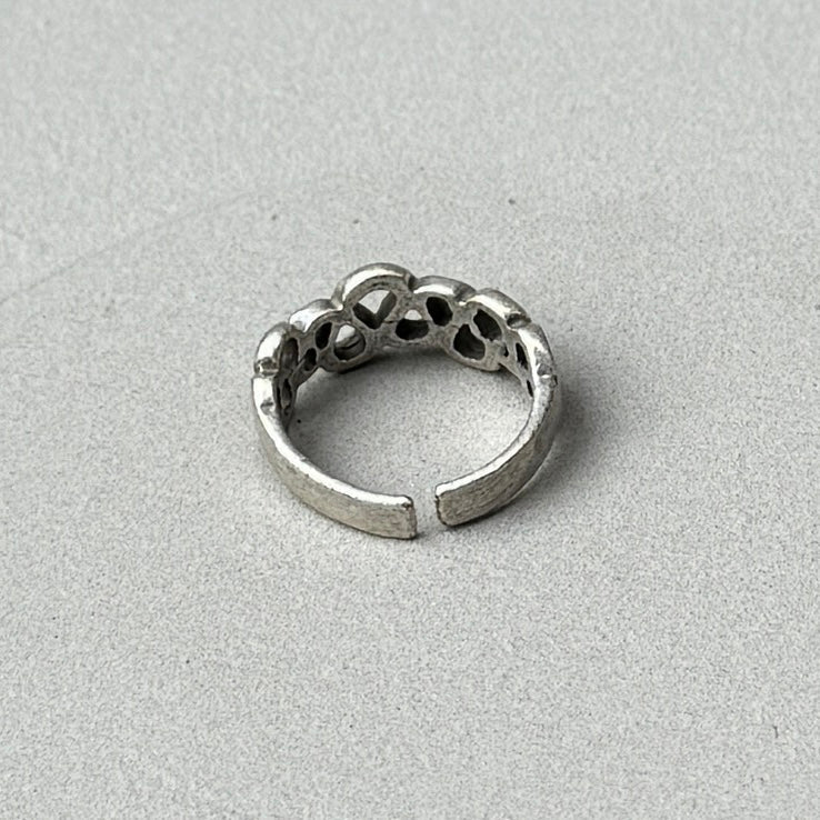 Scribble Silver Ring