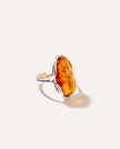 Statement Amber Ripple Ring