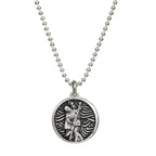 Storm Guardian Small Silver St Christopher Necklace