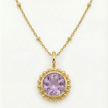 Sunburst Necklace - Amethyst in Gold or Silver