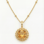 Sunburst Necklace - Citrine in Gold or Silver