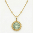 Sunburst Necklace - Green Quartz in Gold or Silver