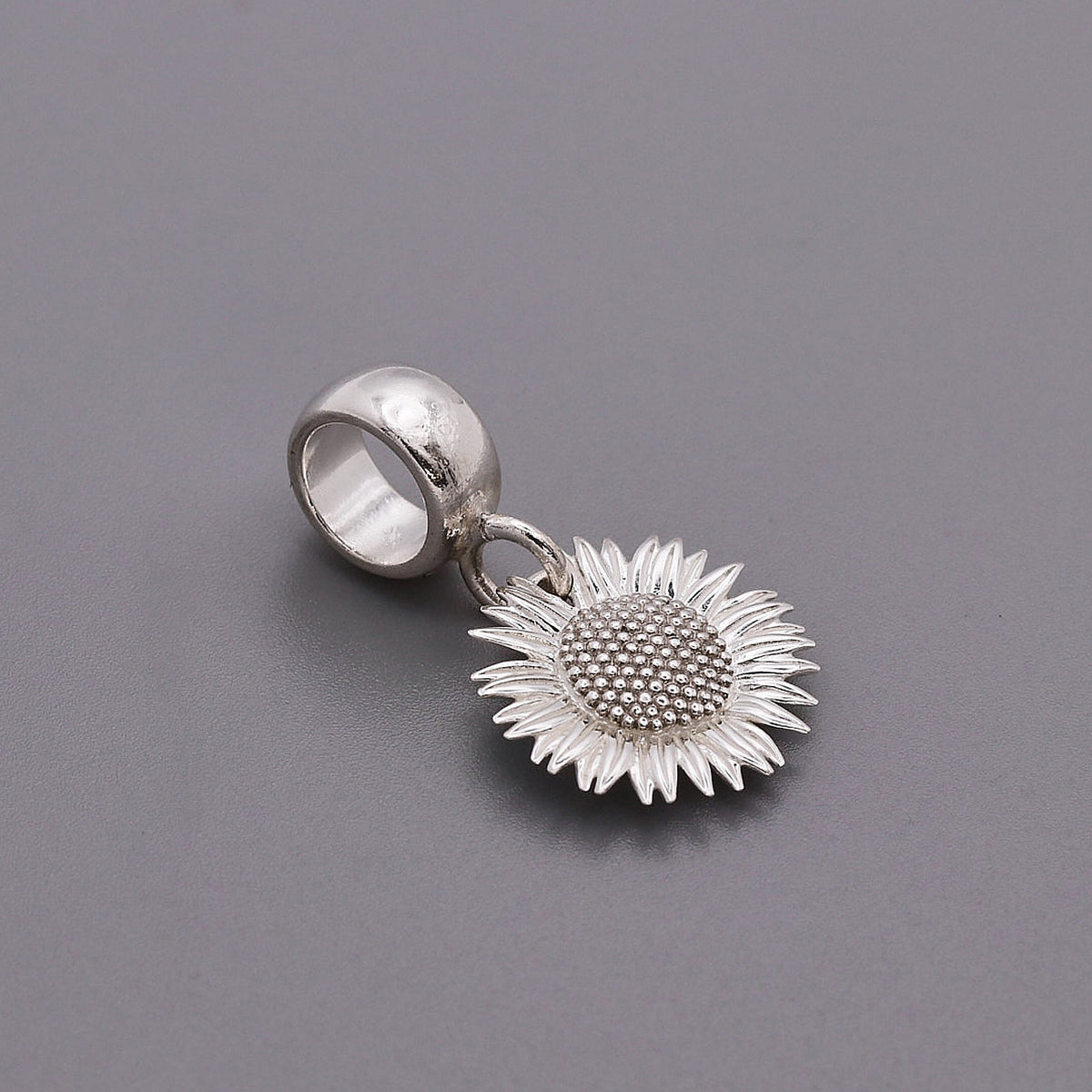 Sunflower Silver Charm