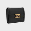 Greca Bifold Wallet Calf Leather Black