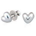 Puces d'oreilles Cœur Argenté