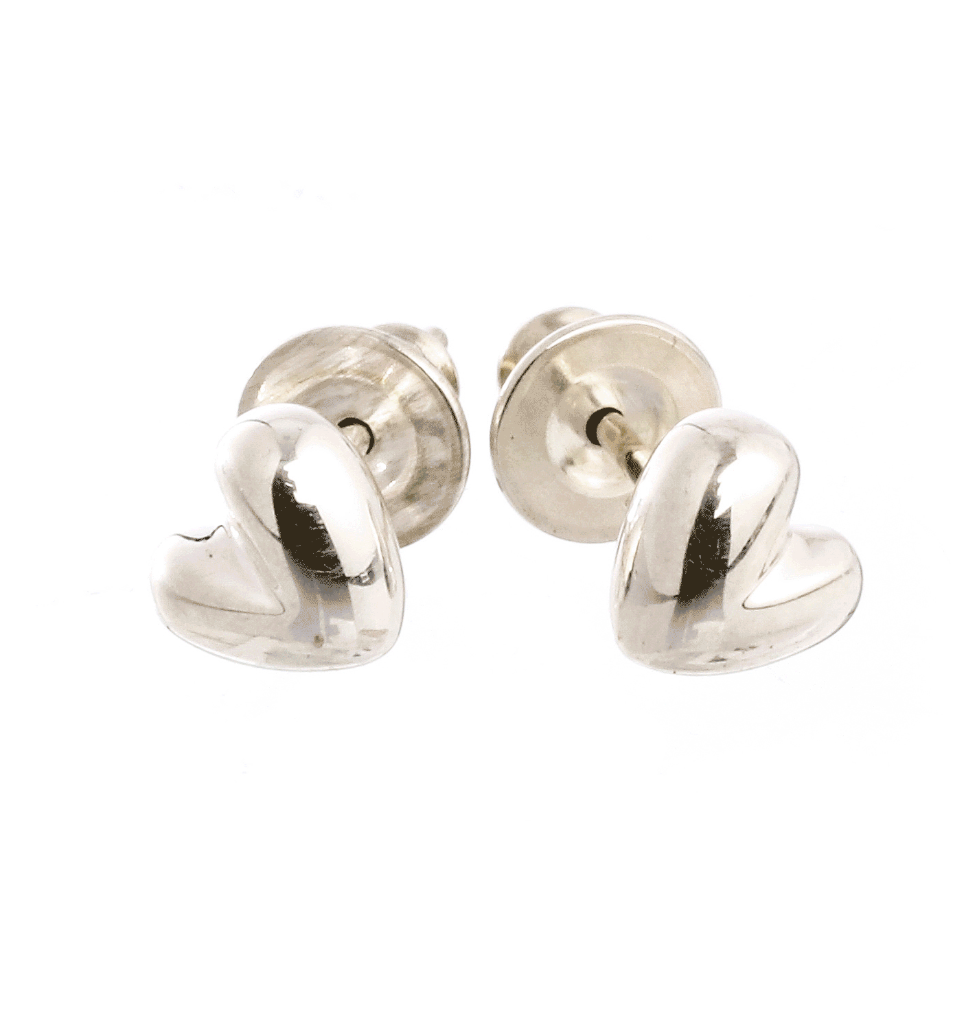 Puces d'oreilles Cœur Argenté