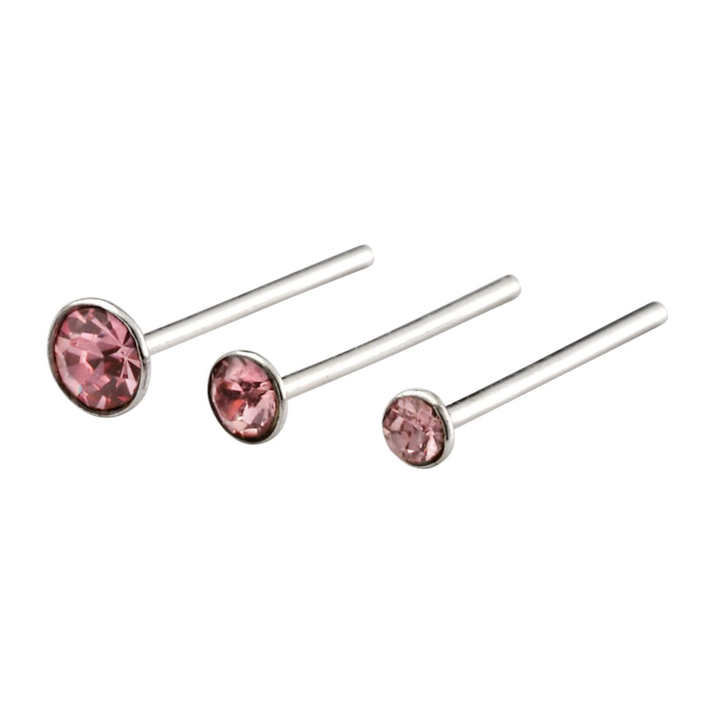 Beginnings Set of 6 Crystal Nose Studs