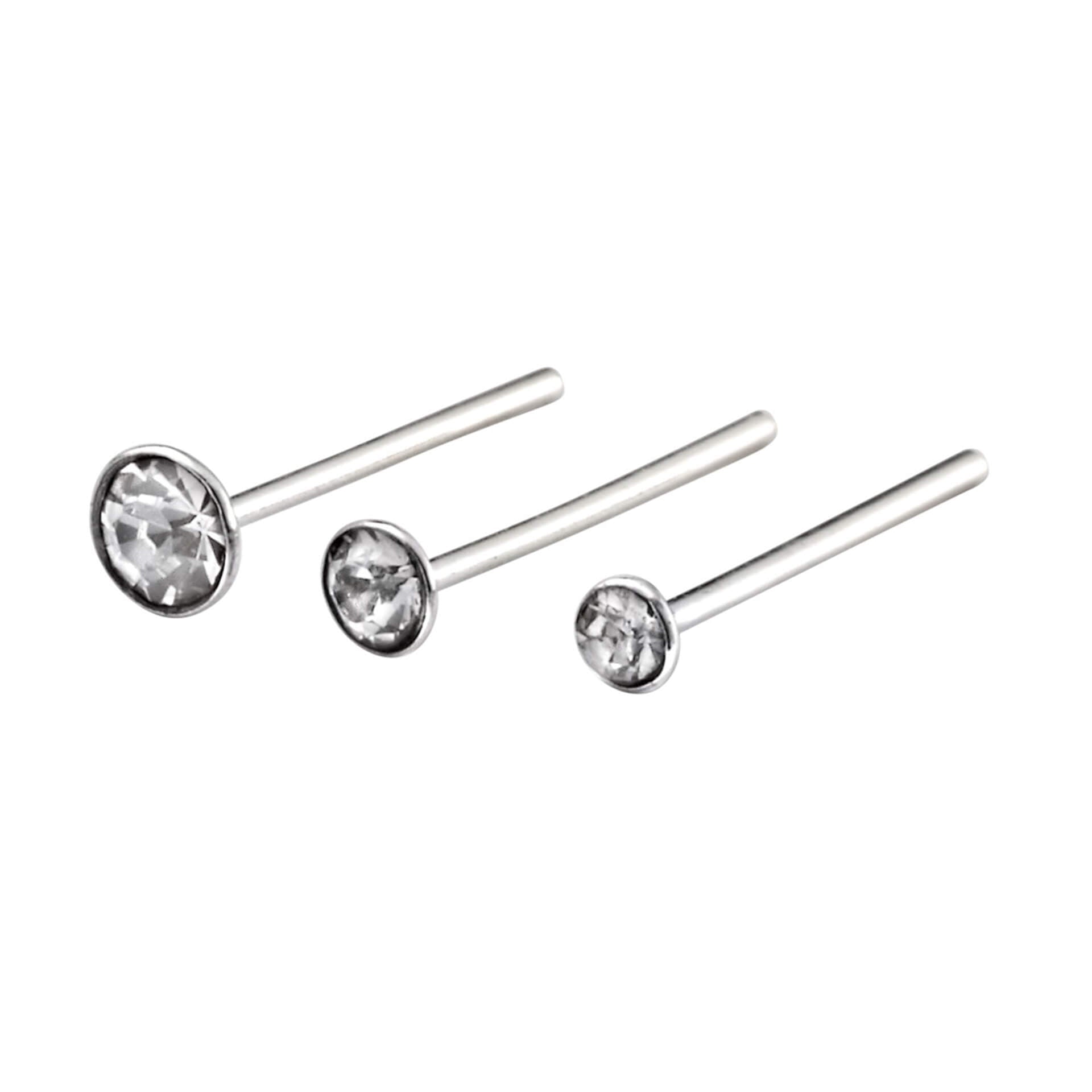 Beginnings Set of 6 Crystal Nose Studs