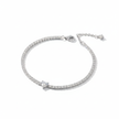 Sterling Silver tennis chain heart bracelet