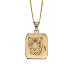 Elements Gold Rectangular Dog Tag Pendant