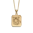 Elements Gold Rectangular Dog Tag Pendant