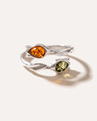 Bague tulipe bicolore ambre