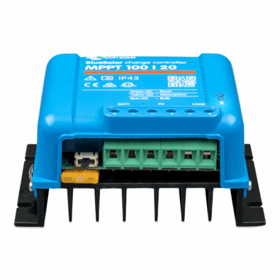 Victron BlueSolar MPPT 100/20 20A solar charge controller for solar panels up to 290W (12V) / 580W (24V) / 870W (36V) / 1160W (48V) up to 100V