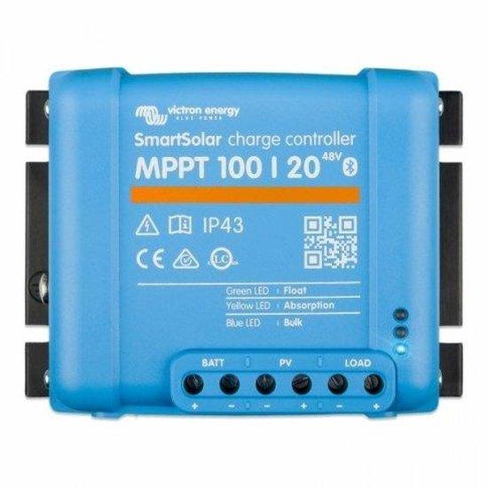 Victron SmartSolar MPPT 100/20 20A solar charge controller for solar panels up to 290W (12V) / 580W (24V) / 1160W (48V) up to 100V (Bluetooth inbuilt)