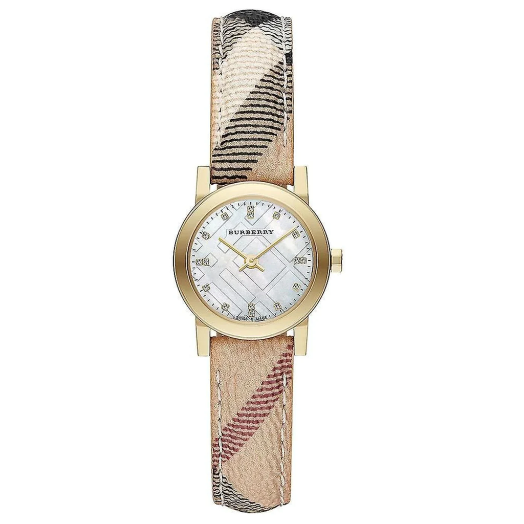 Burberry Ladies Watch The Classic City 26mm Diamond Yellow Gold BU9226