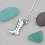Welly Boot Personalised Silver Charm