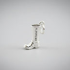 Welly Boot Personalised Silver Charm