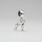 Whippet Silver Dog Charm