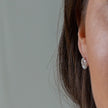 Wire Coil Hoops Sterling Silver Stud Earrings
