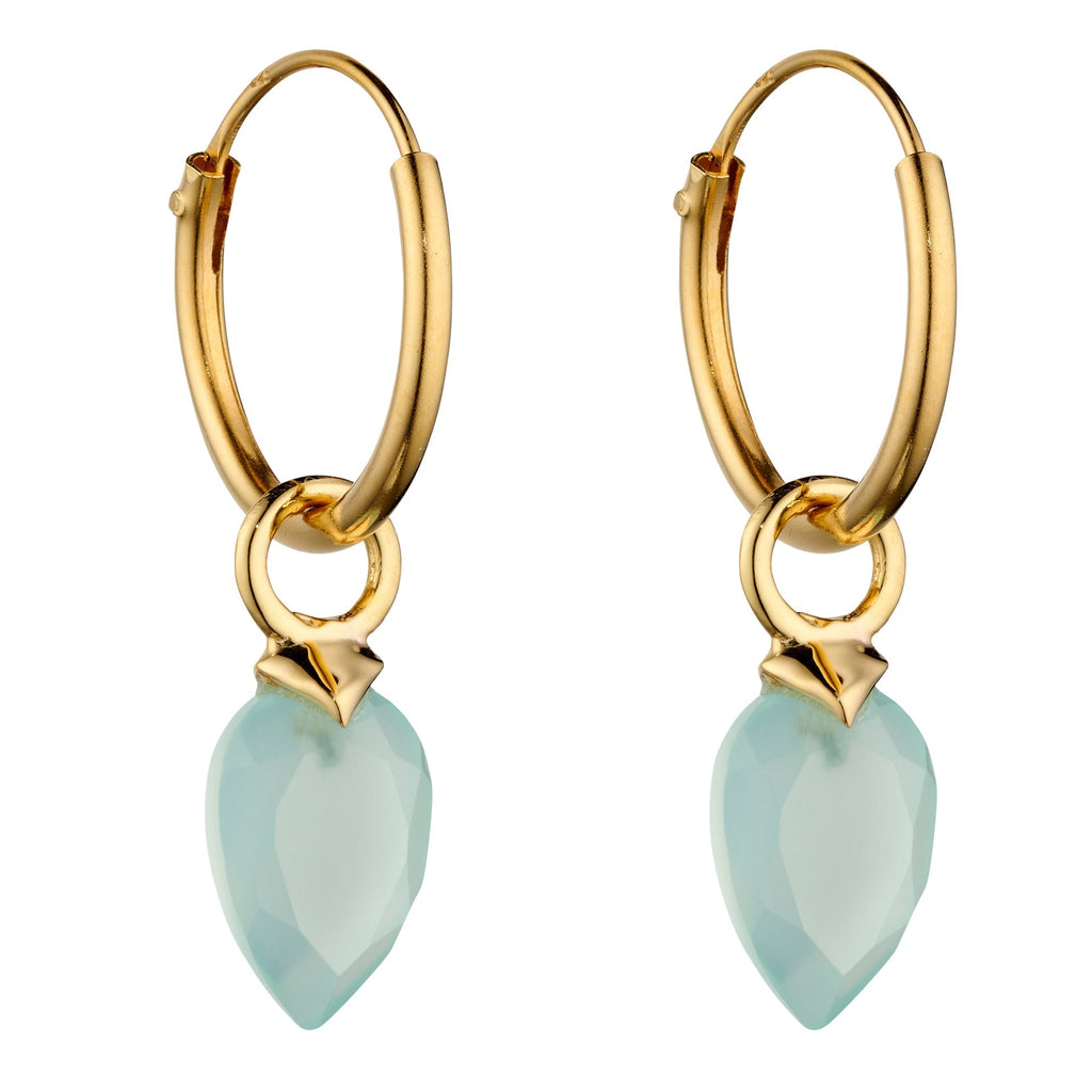 Beginnings Chalcedony Birthstone Hoop Earring Charms