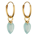 Beginnings Chalcedony Birthstone Hoop Earring Charms