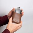 Fred Bennett Hip Flask with Leather Sleeve