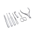 Fred Bennett Brown Leather and Stainless Steel Travel Manicure Set