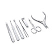 Fred Bennett Brown Leather and Stainless Steel Travel Manicure Set