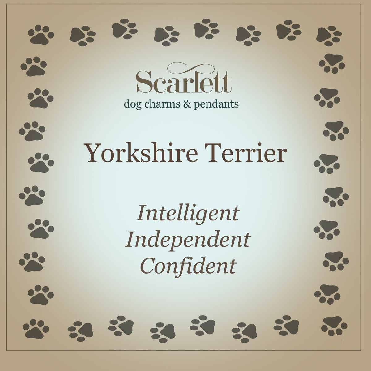 Yorkshire Terrier Silver Dog Charm Bracelet